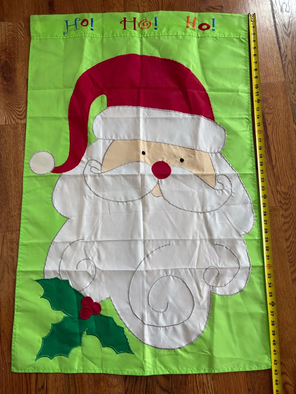 Evergreen Santa Clause House Flag 2 Sided Holiday Christmas Polyester 42.5x28 in